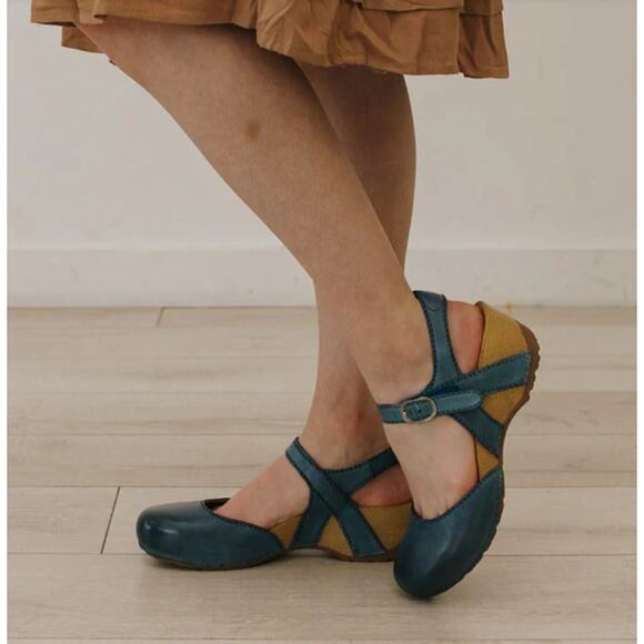 Dansko Tiffani Blue Leather Heeled Sandal - Picture 8 of 8